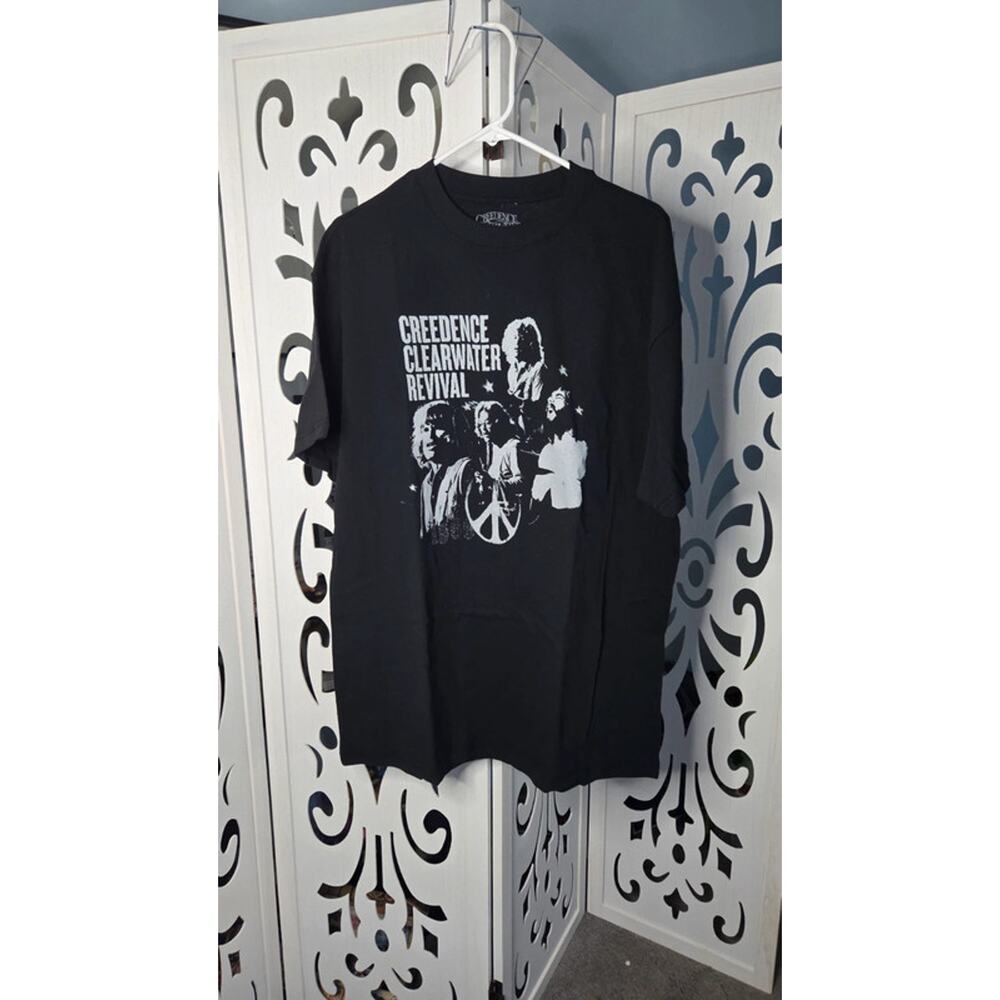 Creedence Clearwater Revival CCR Graphic T-Shirt Band Tee Black Men's XL nwot